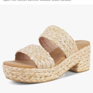 Brand new espadrille platform sandals